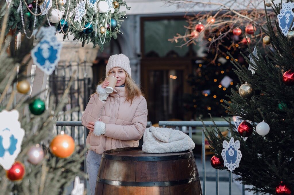 woman, coffee, hot drink